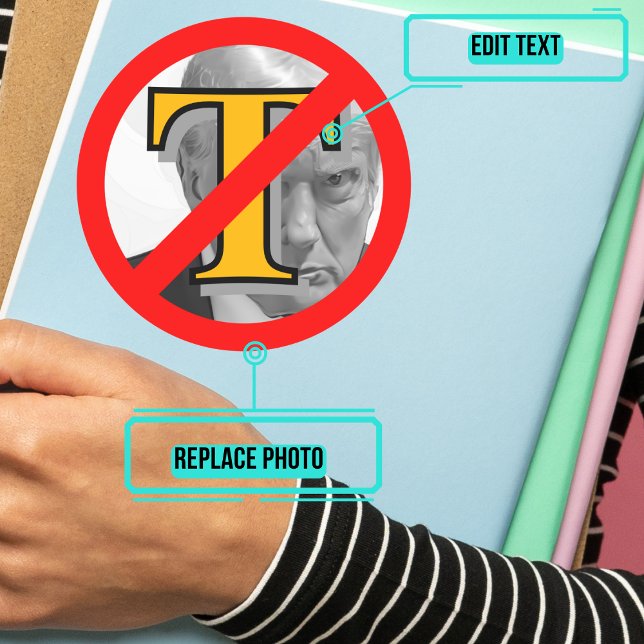 Sticker Rond Symbole anti-Trump (Please enjoy our design and see the others in the collection.)