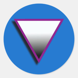 Sticker Rond SYMBOLE ASEXUEL 3D de TRIANGLE