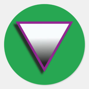 Sticker Rond SYMBOLE ASEXUEL 3D de TRIANGLE