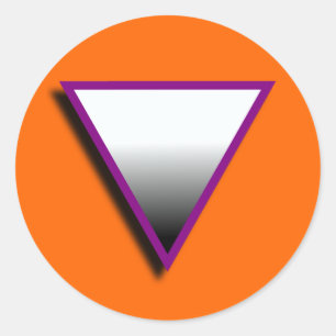 Sticker Rond SYMBOLE ASEXUEL 3D de TRIANGLE