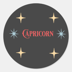 Sticker Rond SYMBOLE Astrologique DE Capricorne