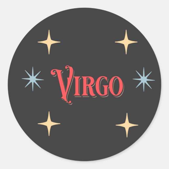 Sticker Rond Symbole astrologique Virgo (Devant)