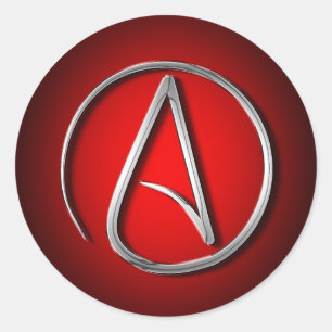 Sticker Rond Symbole athée international