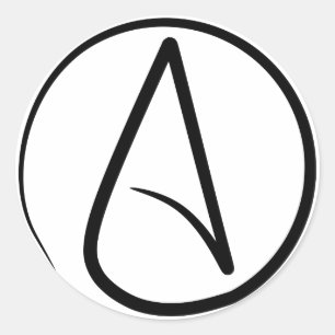 Sticker Rond Symbole athéisme