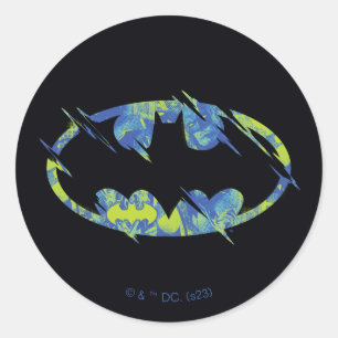 Sticker Rond Symbole Batman Électrique