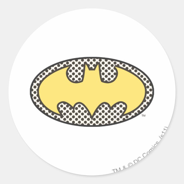 Sticker Rond Symbole Batman | Logo d'affichage (Devant)