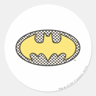 Sticker Rond Symbole Batman   Logo d'affichage
