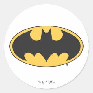 Sticker Rond Symbole Batman   Logo ovale