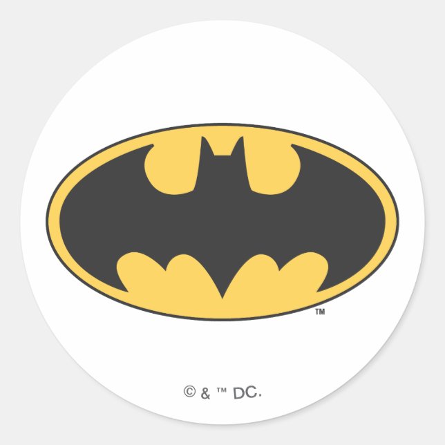 Sticker Rond Symbole Batman | Logo ovale (Devant)