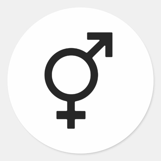 Sticker Rond Symbole bigenre (Devant)