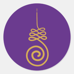 Sticker Rond Symbole bouddhiste unalome