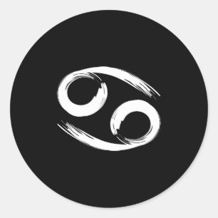 Sticker Rond SYMBOLE CANCER Zodiaque Été Juin Juillet Astrologi