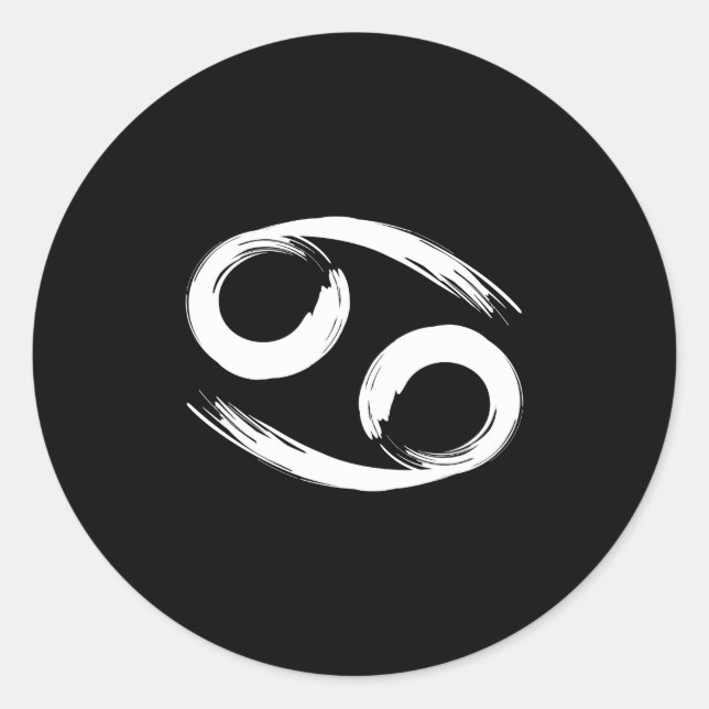 Sticker Rond SYMBOLE CANCER Zodiaque Été Juin Juillet Astrologi (Devant)