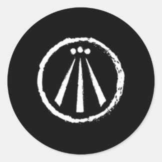 Sticker Rond Symbole céleste wiccan Awen Druid Pagan