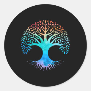 Sticker Rond Symbole celtique de l'arbre de vie