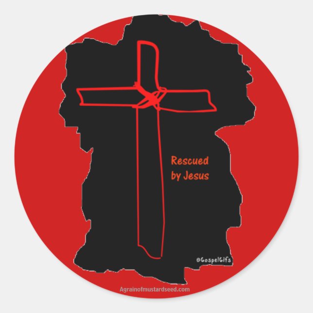 Sticker Rond Symbole chrétien (Devant)