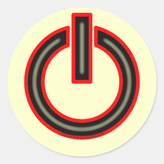 Sticker Rond Symbole d'alimentation