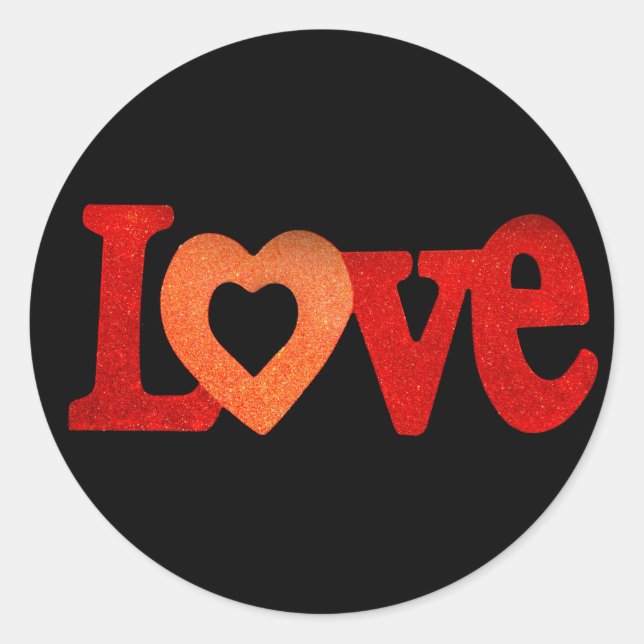 Sticker Rond Symbole d'amour (Devant)