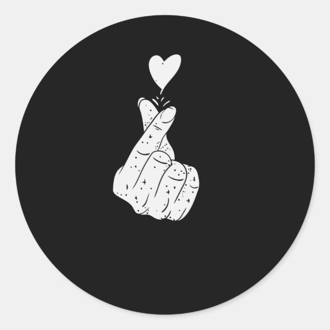 Sticker Rond SYMBOLE D'AMOUR coréen (Devant)