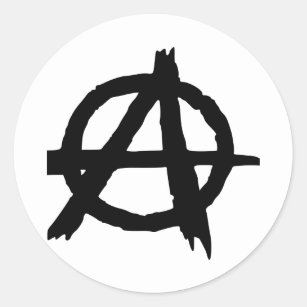 Sticker Rond Symbole d'anarchie