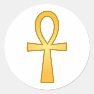 Sticker Rond Symbole d'Ankh : Art vectoriel