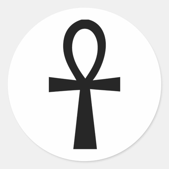 Sticker Rond Symbole d'Ankh : Art vectoriel (Devant)