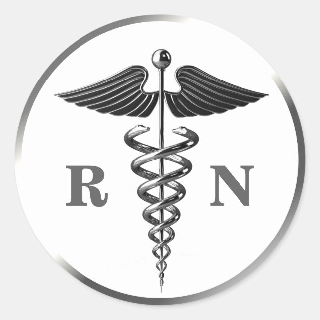 Sticker Rond SYMBOLE D'ARGENT DE LA RN Médicale (Devant)