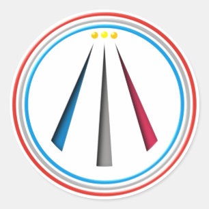 Sticker Rond Symbole d'Awen Neo Druiden Barden