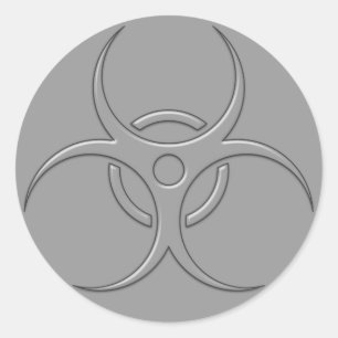 Sticker Rond Symbole de Biohazard