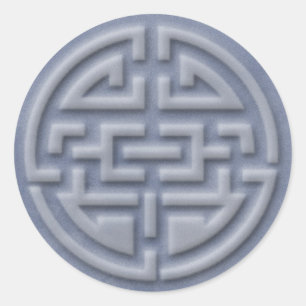 Sticker Rond symbole de chance