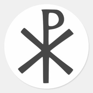 Sticker Rond Symbole de Chi Rho