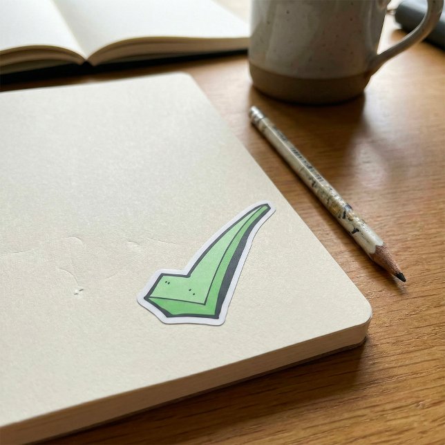 Sticker Rond Symbole de coche verte (Créateur téléchargé)