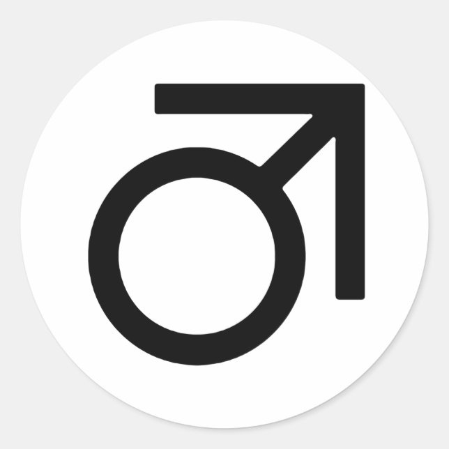 Sticker Rond Symbole de genre Butch (Devant)