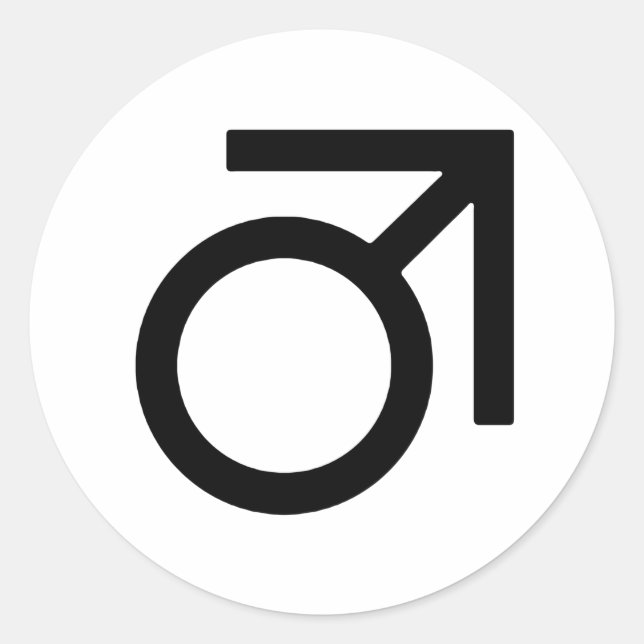 Sticker Rond Symbole de genre Butch (Devant)