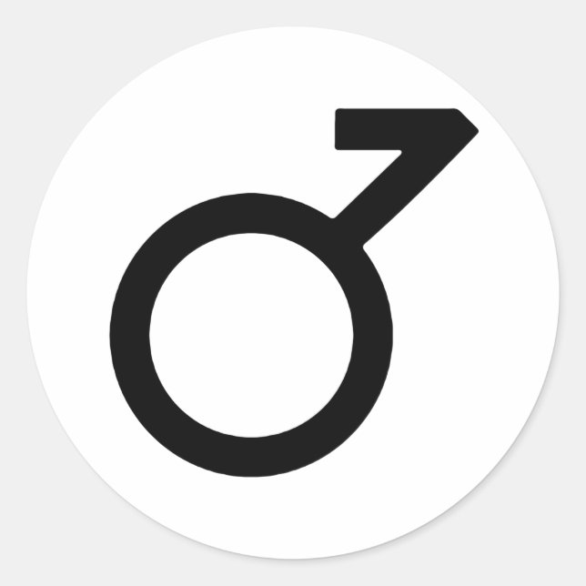Sticker Rond Symbole de genre demigarçon (Devant)