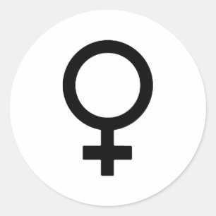 Sticker Rond Symbole de genre féminin