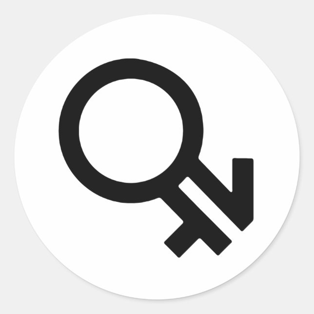 Sticker Rond Symbole de genre intergenre (Devant)