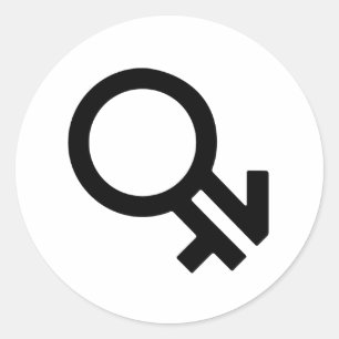Sticker Rond Symbole de genre intergenre