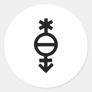 Sticker Rond Symbole de genre pangender
