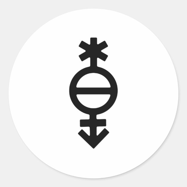Sticker Rond Symbole de genre pangender (Devant)