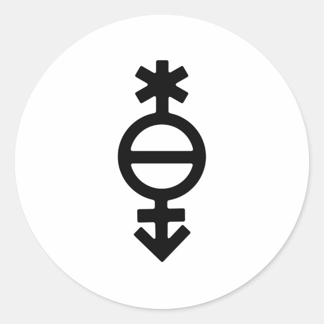 Sticker Rond Symbole de genre pangender (Devant)