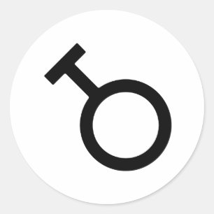 Sticker Rond Symbole de genre Travesti