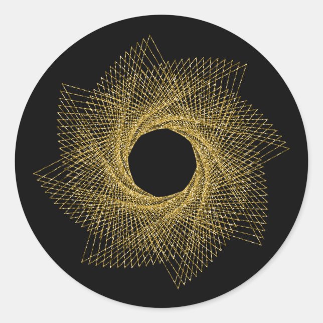 Sticker Rond Symbole de géométrie sacrée (Devant)