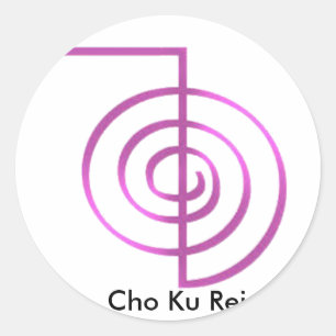 Sticker Rond Symbole de guérison Cho Ku Rei Reiki