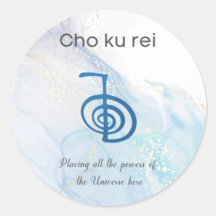 Sticker Rond Symbole de guérison Cho Ku Rei Reiki