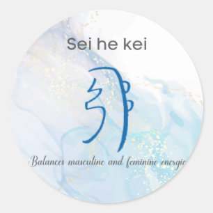 Sticker Rond Symbole de guérison Sei He Ki Reiki