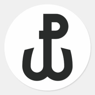 Sticker Rond Symbole de Kotwica