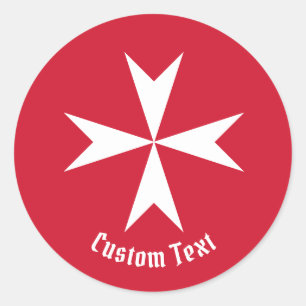 Sticker Rond Symbole de la Croix de Malte