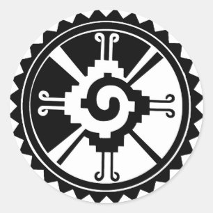 Sticker Rond Symbole de la déité maya Hunab Ku