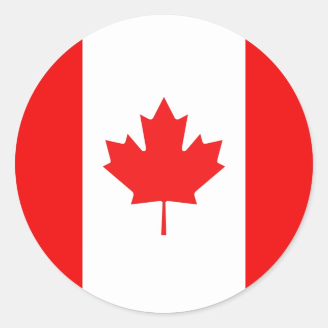 Sticker Rond Symbole de la feuille d'érable (Devant)